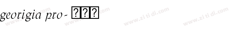 georigia pro字体转换